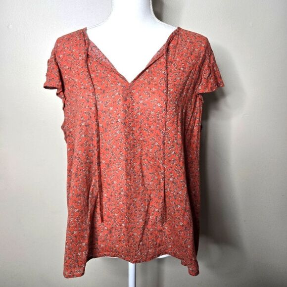 Banana Republic Floral Blouse Large - Picture 1 of 6